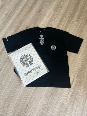 Chrome Hearts Black Short Sleeve Pocket Logo Tee